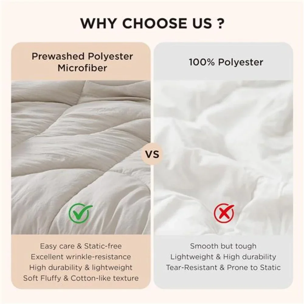 Bedsure Queen Comforter - Comforters Queen Size for All Season, Ultra-Soft Down